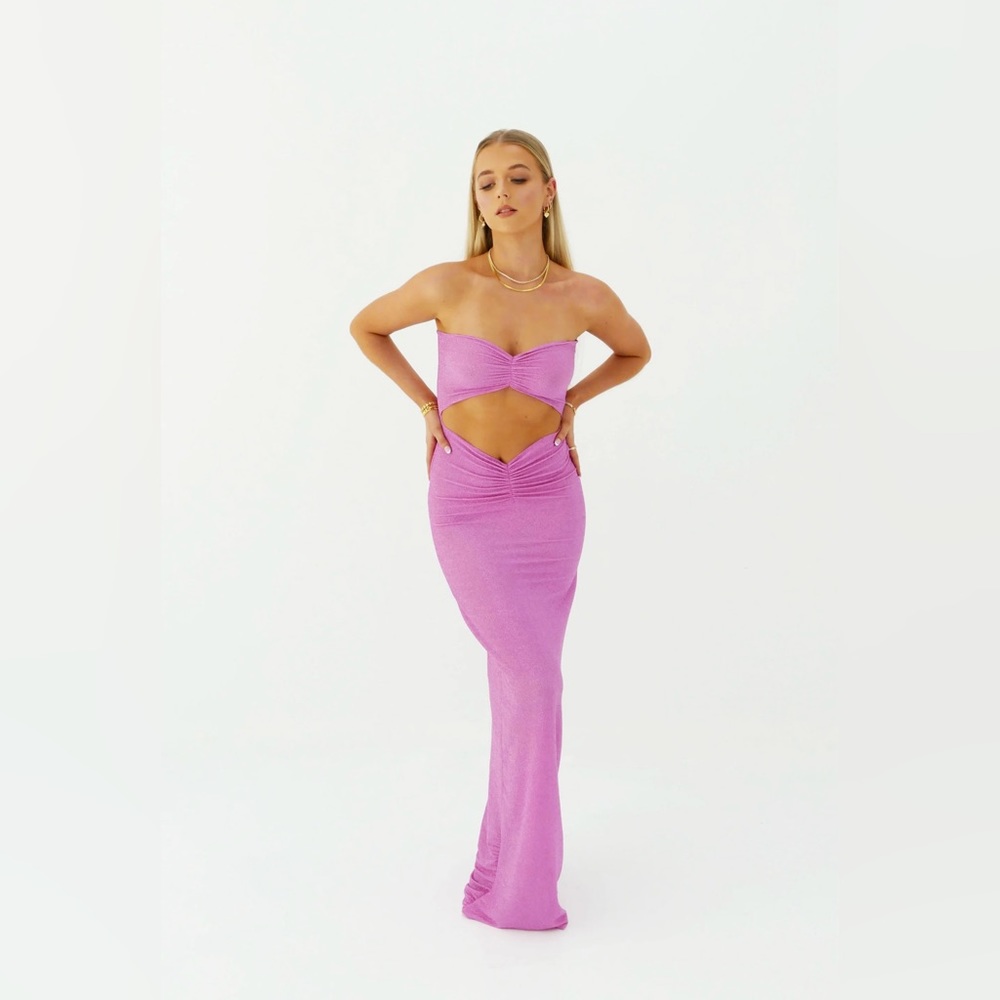 YASMIN SHIMMER GOWN: PINK